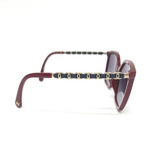 CHANEL 5546-Q-A CC Mark Chain Square Shape Calfskin sunglasses main image 4